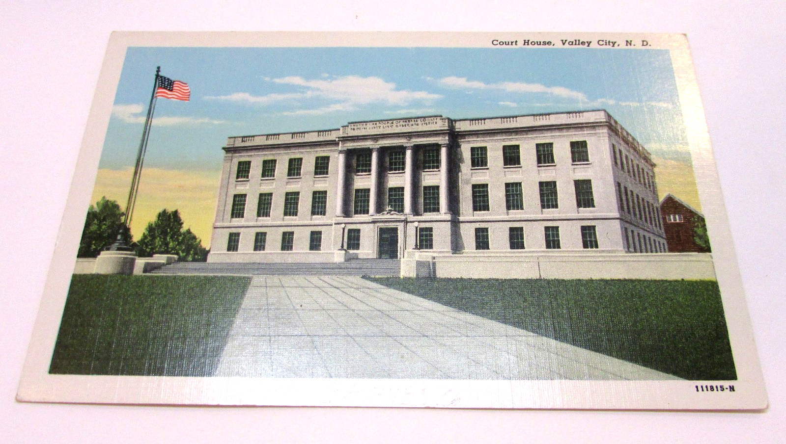 Old 1950s Valley City ND Barnes County Court House Vintage North Dakota Postcard Old 1950s Valley City ND Barnes County Court House Vintage North Dakota Postcard