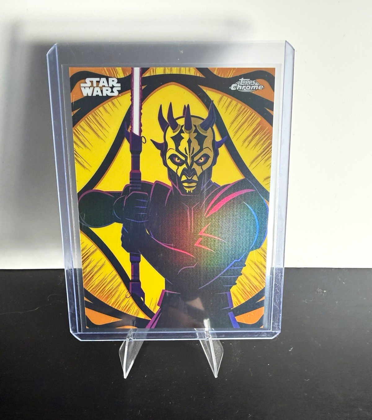 2026 Topps Chrome Star Wars Kyber Light Savage Opress KL-28 Eric Tan Card