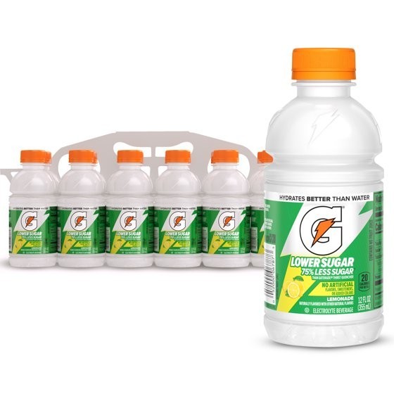 Gatorade Lower Sugar Lemonade Sports Drink 12 Pack 12 fl oz Hydration