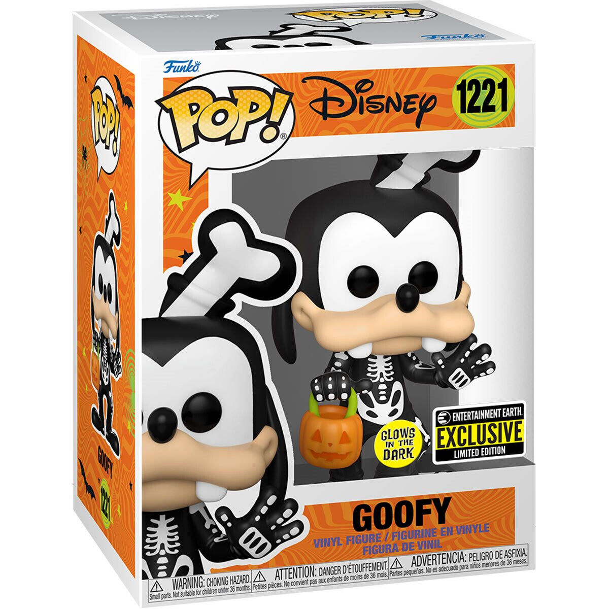 Disney Skeleton Goofy Exclusive Halloween GITD Funko Pop Vinyl Figure