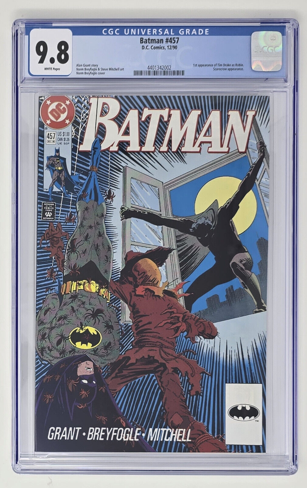 Batman #457 CGC 9.8 NM/M (1990) Key Issue 1st Tim Drake as Robin, Scarecrow app.