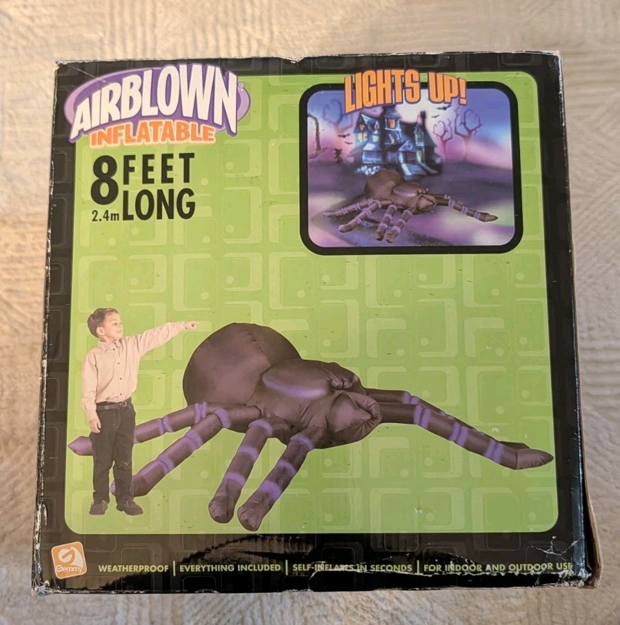 2004 Halloween Gemmy 8ft Giant Spider Airblown Inflatable NEW SEALED 2004 Halloween Gemmy 8ft Giant Spider Airblown Inflatable NEW SEALED
