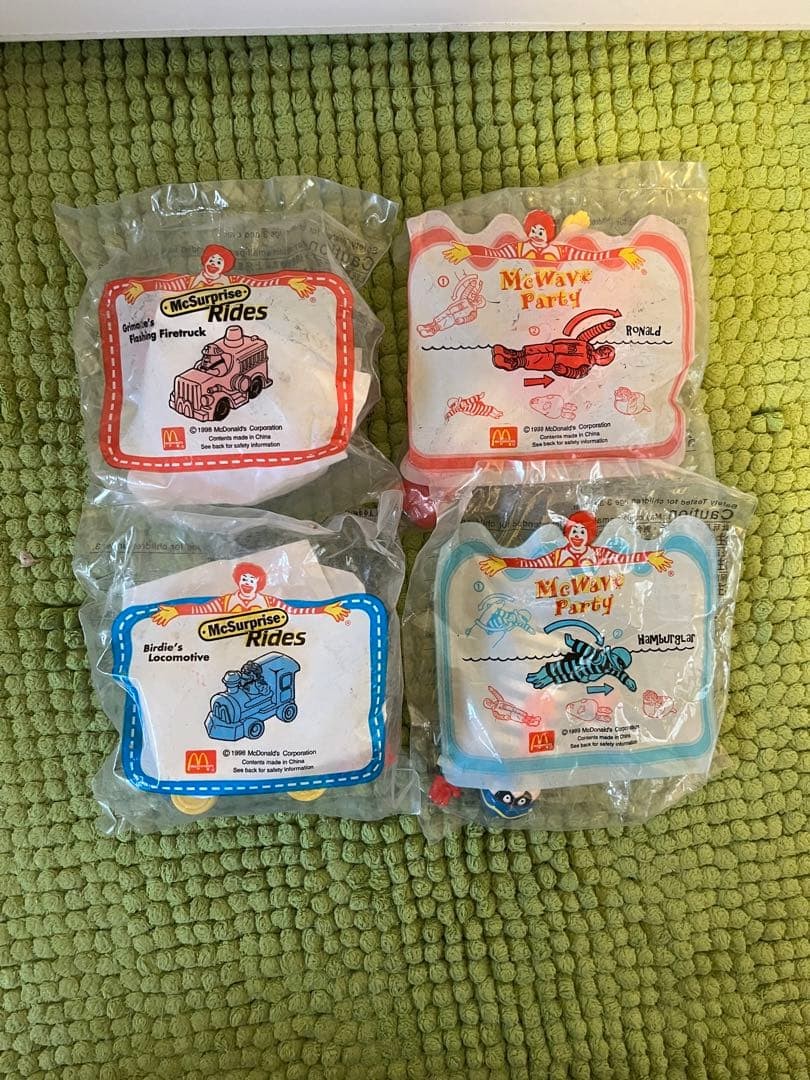McDonald's 1998-99 Happy Set Figures, Official, Unused, Toy Collection McDonald's 1998-99 Happy Set Figures, Official, Unused, Toy Collection