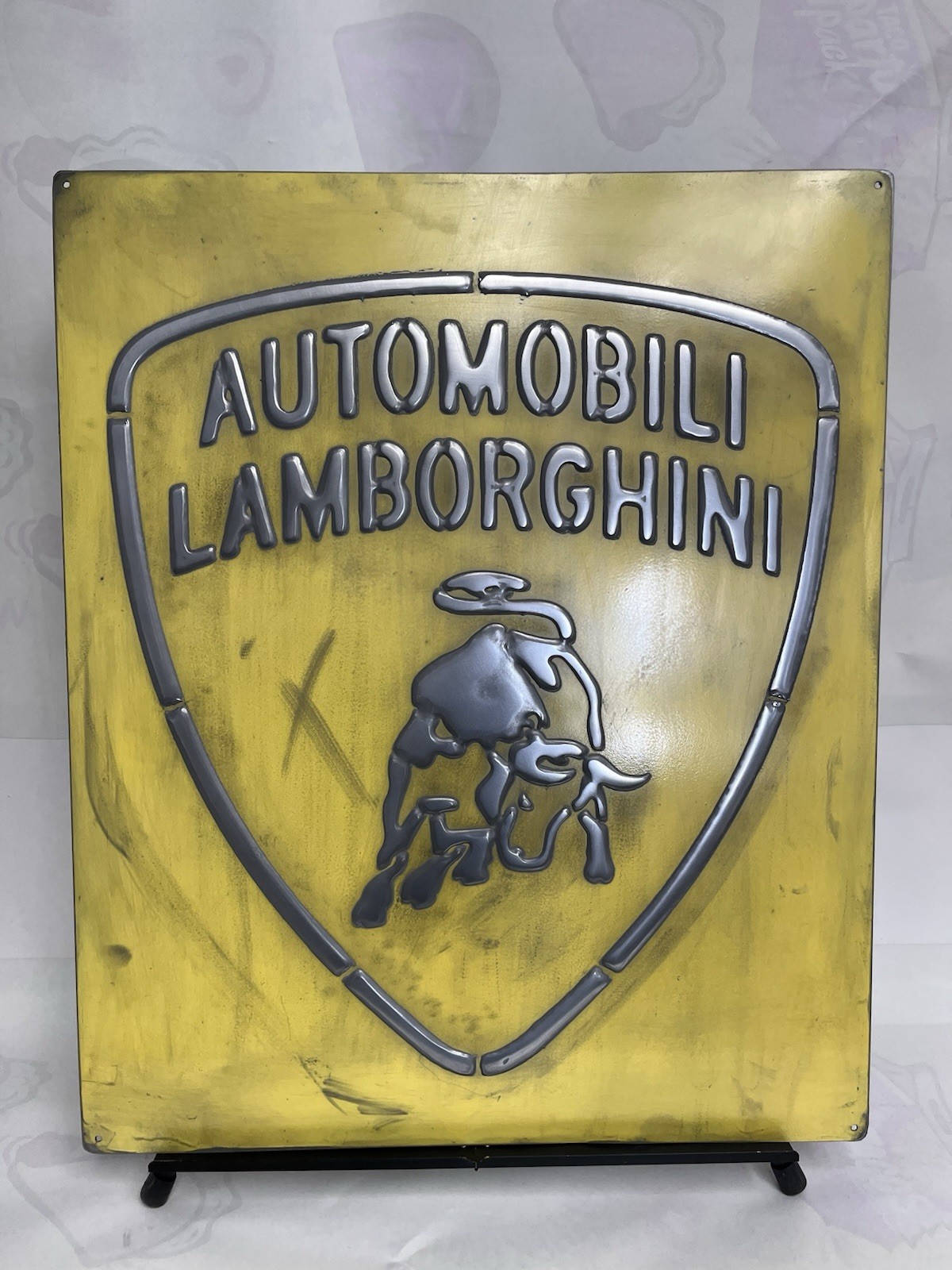 Lamborghini Vintage Steel Garage Sign 20x24 Handmade Aluminum Relief Lamborghini Vintage Steel Garage Sign 20x24 Handmade Aluminum Relief
