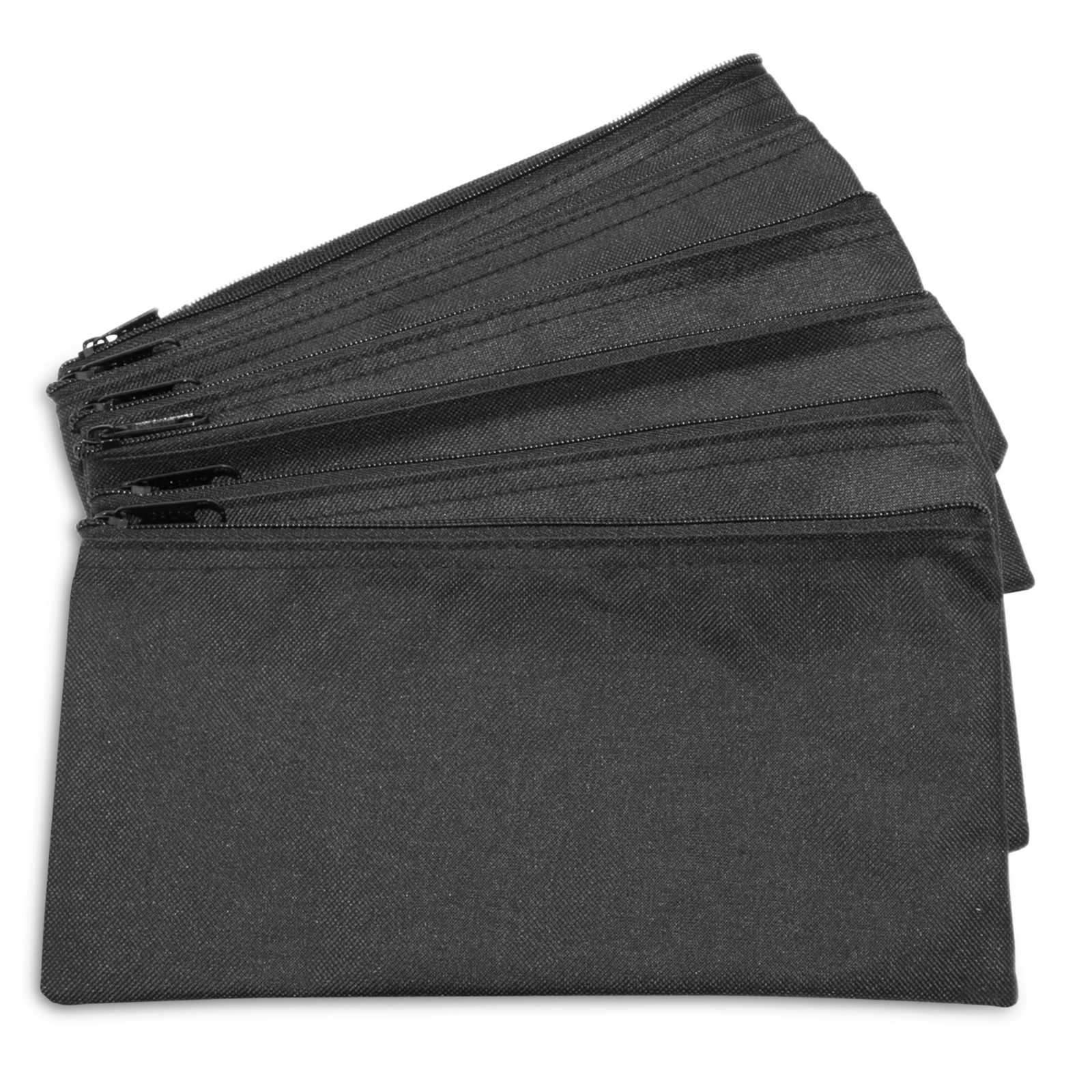 DALIX Zipper Bank Deposit Money Bags Cash Coin Pouch 6 Pack in Black DALIX Zipper Bank Deposit Money Bags Cash Coin Pouch 6 Pack in Black