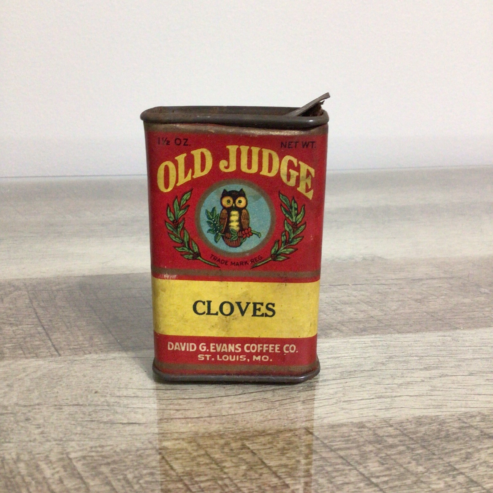 Vintage David G. Evans Coffee Company Empty Spice CLOVES Tin Vintage David G. Evans Coffee Company Empty Spice CLOVES Tin