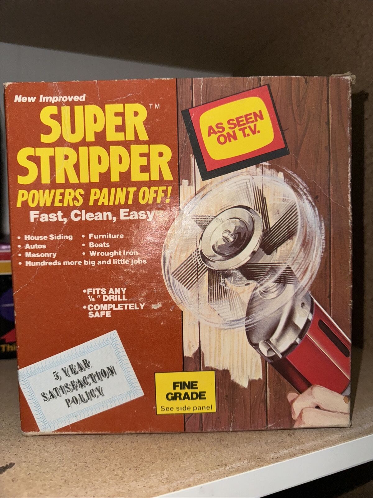 Vintage Super Stripper Powers Paint Off - As Seen on TV Original Box-Fine Grade