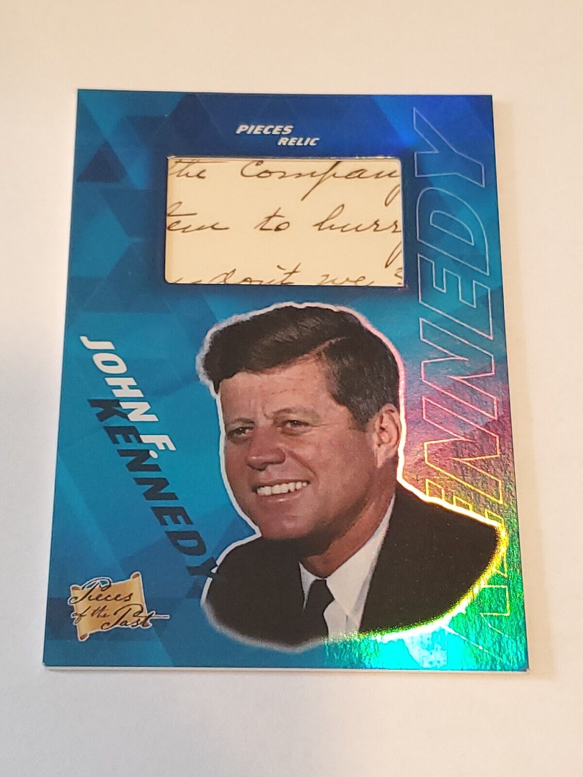 John F Kennedy 2021 Pieces Of The Past JUMBO Authentic Handwritten Relic WOW