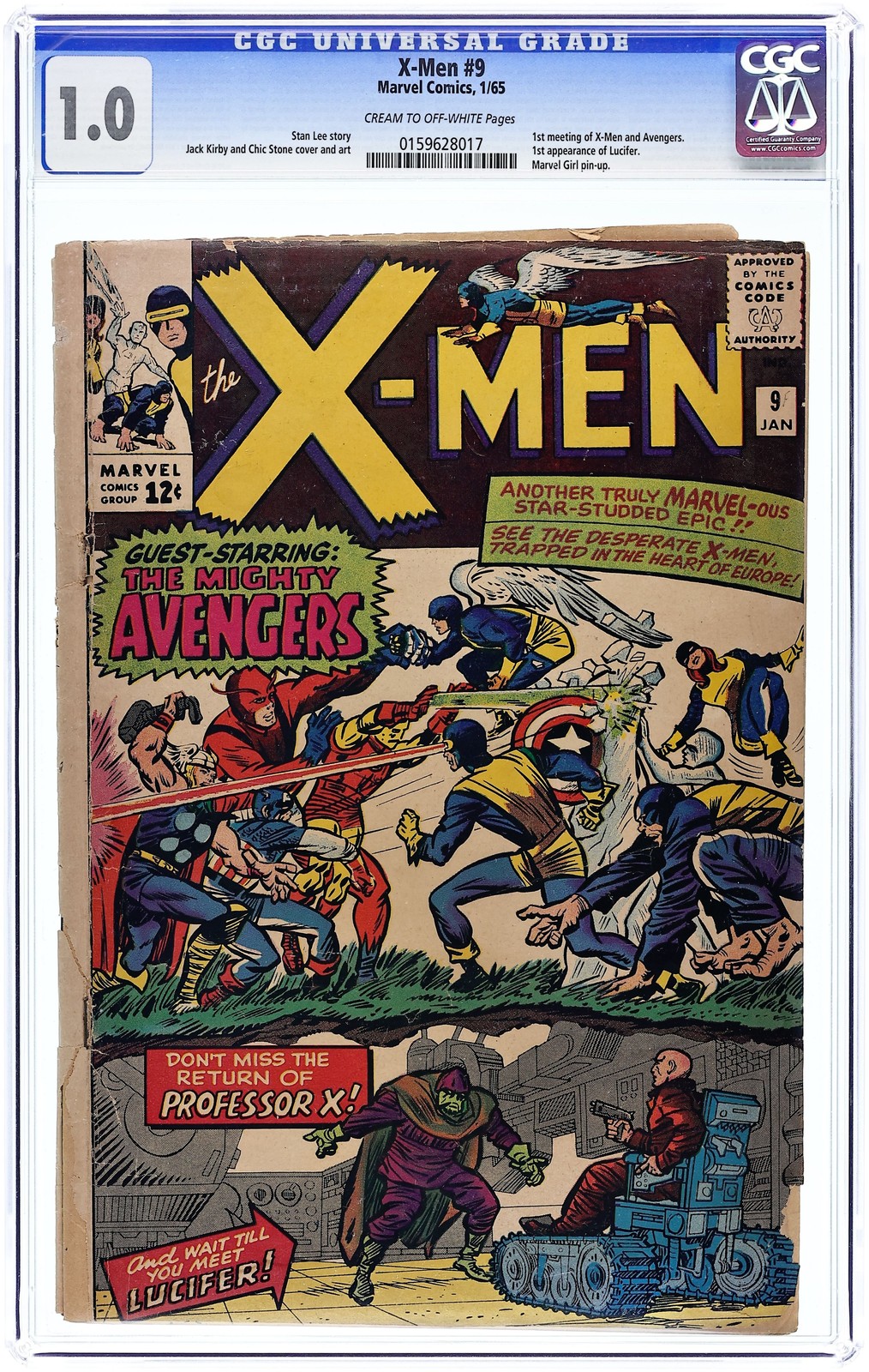 Uncanny X-Men #9 CGC 1.0 1965 0159628017 1st Avengers/X-Men crossover Uncanny X-Men #9 CGC 1.0 1965 0159628017 1st Avengers/X-Men crossover