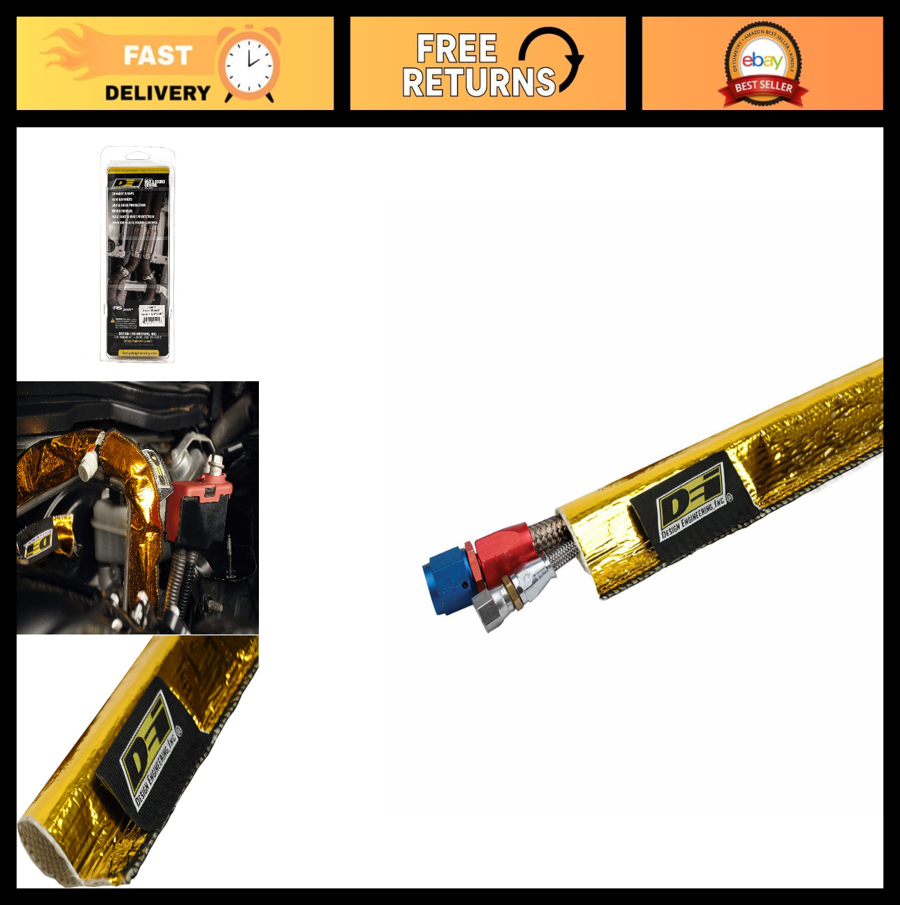 High-Performance Heat Sheath Gold 1-1/4" I.D. x 36" Insulation Sleeve Wrap High-Performance Heat Sheath Gold 1-1/4" I.D. x 36" Insulation Sleeve Wrap
