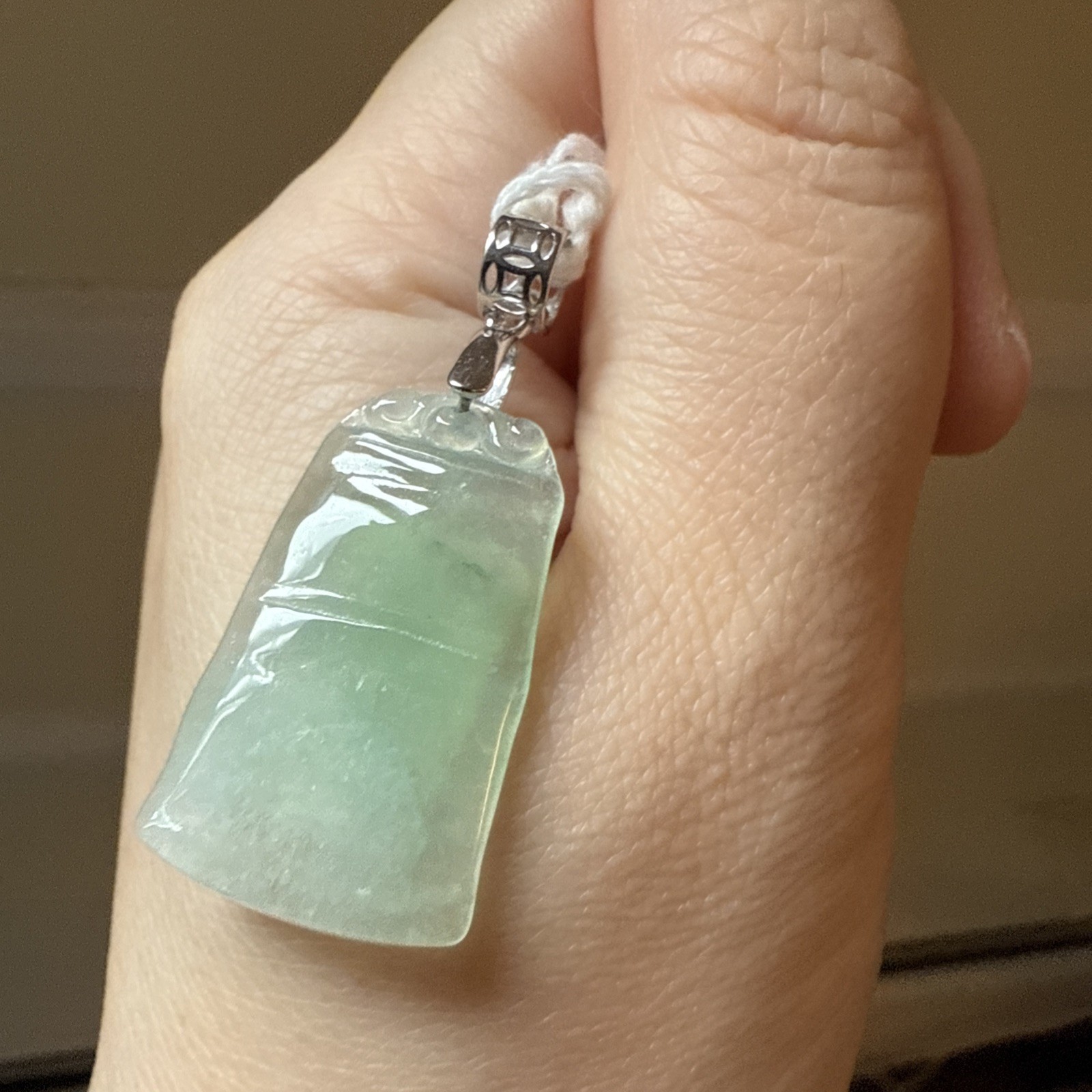 Certified Untreated Grade A Genuine Jadeite 天然翡翠 冰种绿坠 Real S925 Clasp Certified Untreated Grade A Genuine Jadeite 天然翡翠 冰种绿坠 Real S925 Clasp