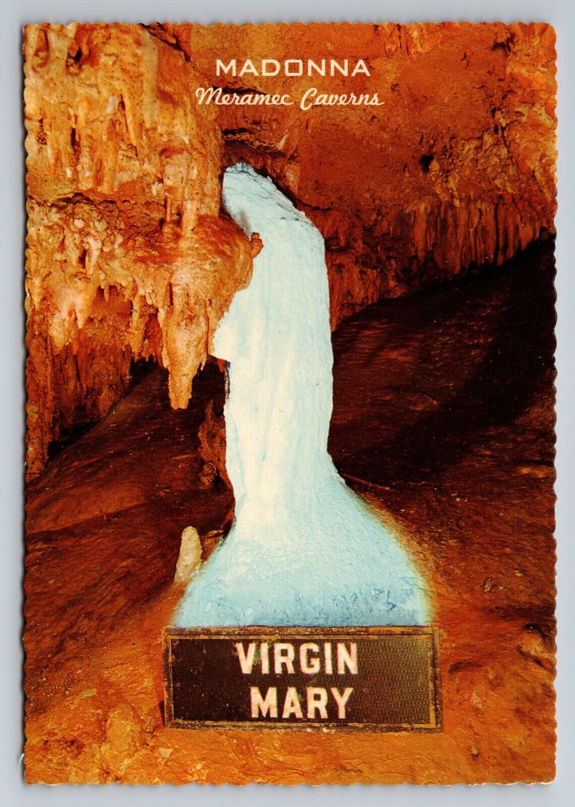 Madonna At Meramec Caverns Stanton Missouri Vintage Unposted Postcard