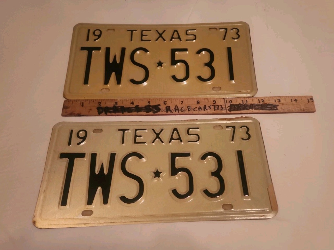 1973 Texas License Plate Pair SET VINTAGE ANTIQUE CLASSIC car old stock 73 1973 Texas License Plate Pair SET VINTAGE ANTIQUE CLASSIC car old stock 73