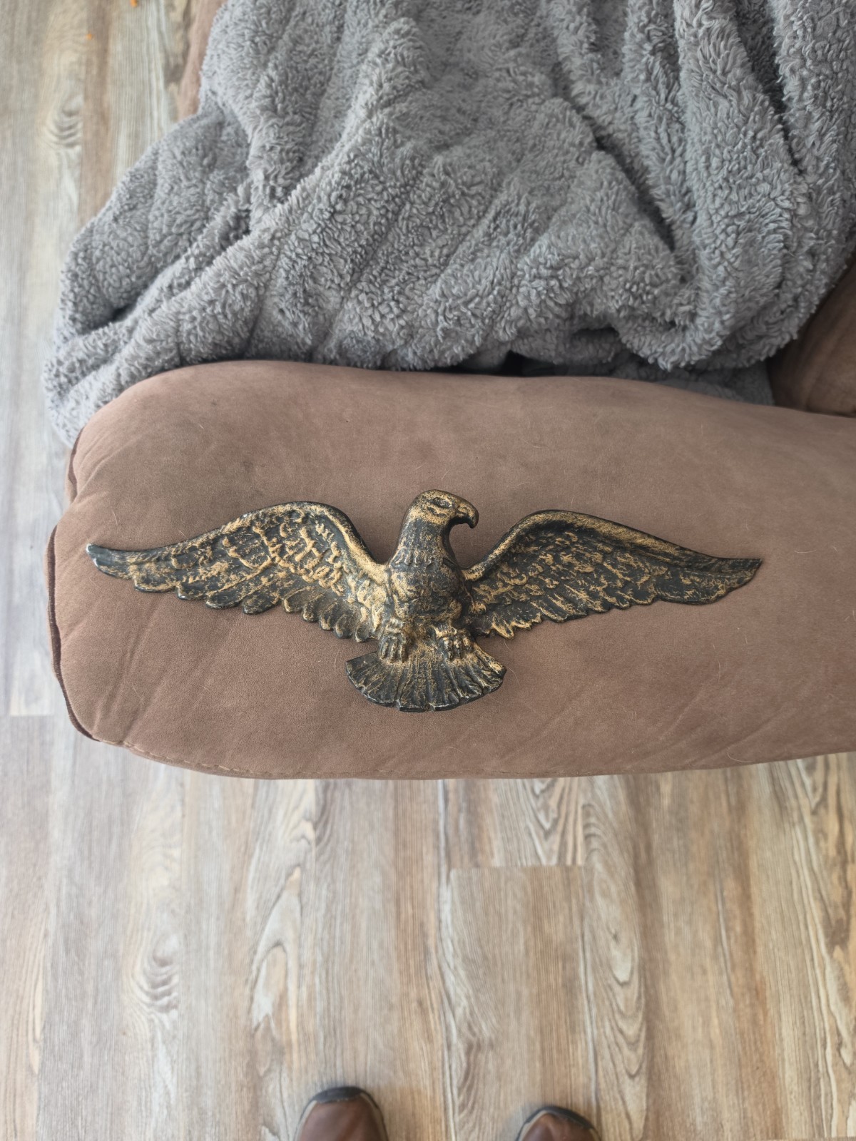 Vintage MCM Homco Cast Metal Brass Finish American Eagle Wall Mount 17" EUC Vintage MCM Homco Cast Metal Brass Finish American Eagle Wall Mount 17" EUC