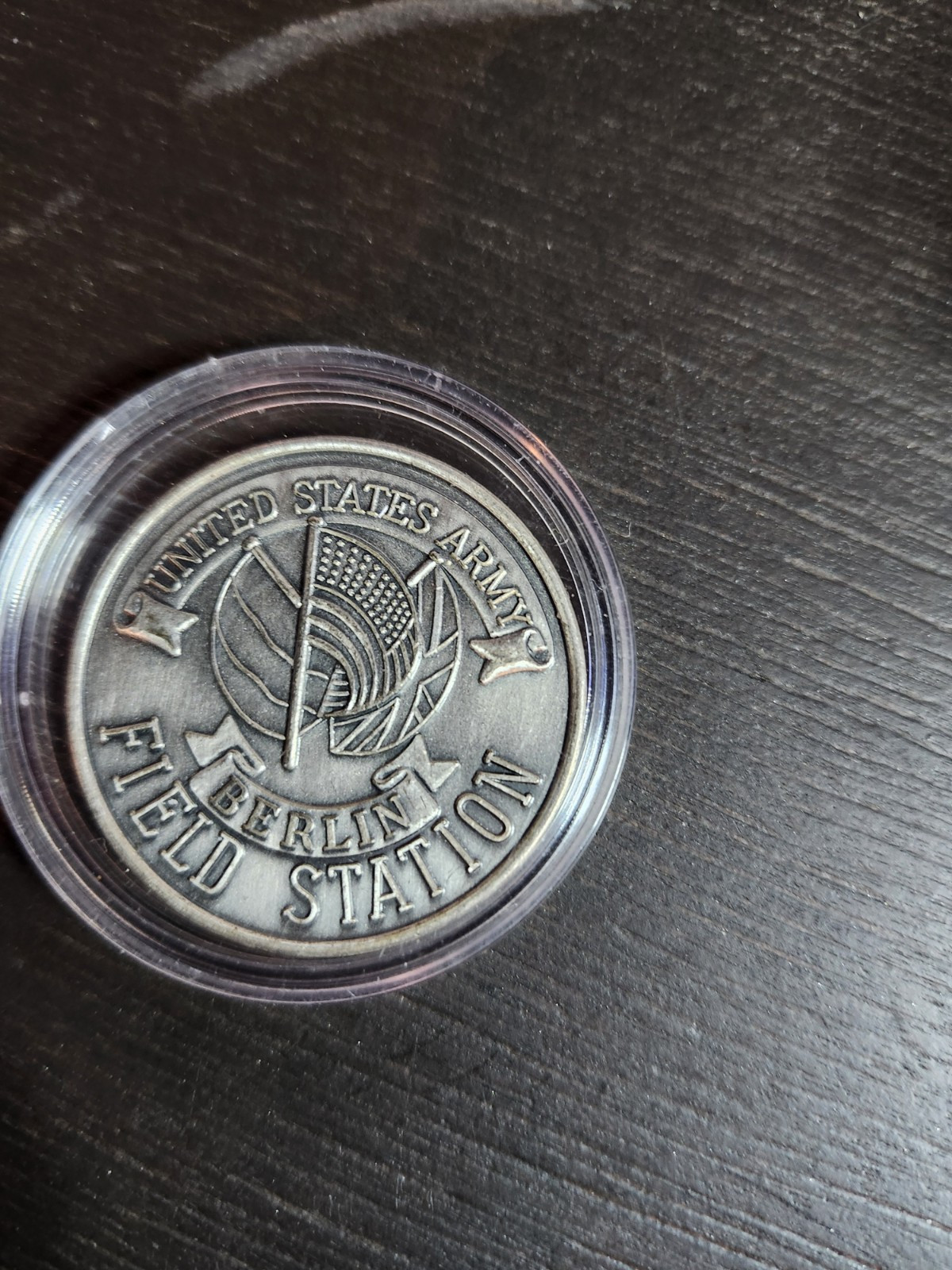CHALLENGE COIN BERLIN FIELD LISTENING STATION COLD WAR. ORIGINAL. NSA CHALLENGE COIN BERLIN FIELD LISTENING STATION COLD WAR. ORIGINAL. NSA