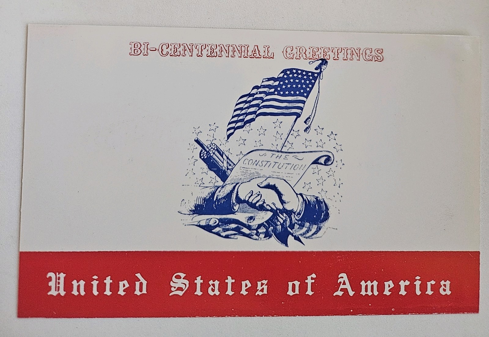 United States Bicentennial Greetings Constitution Patriotic Postcard United States Bicentennial Greetings Constitution Patriotic Postcard
