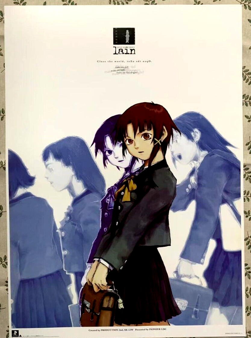Serial experiments lain Poster B2 size PS1 Art Rare Limited