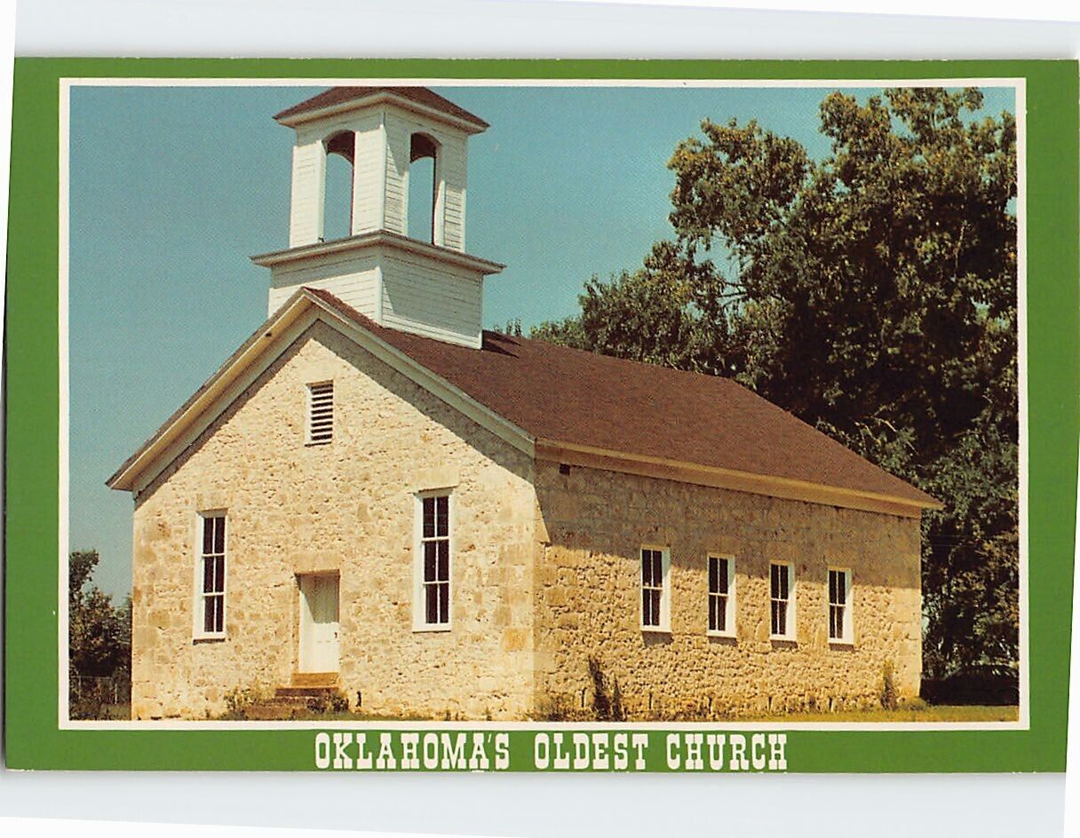 Postcard The Rock Church Millerton Oklahoma USA