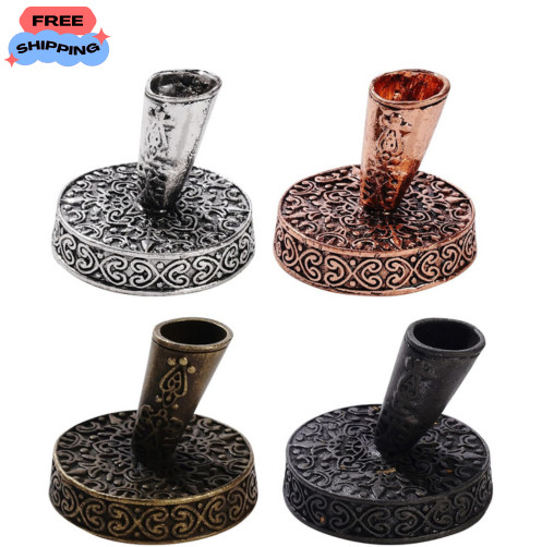 TXIN 4 Pieces Vintage round Metal Feather Pen Holder, Retro Feather Quill Dip TXIN 4 Pieces Vintage round Metal Feather Pen Holder, Retro Feather Quill Dip