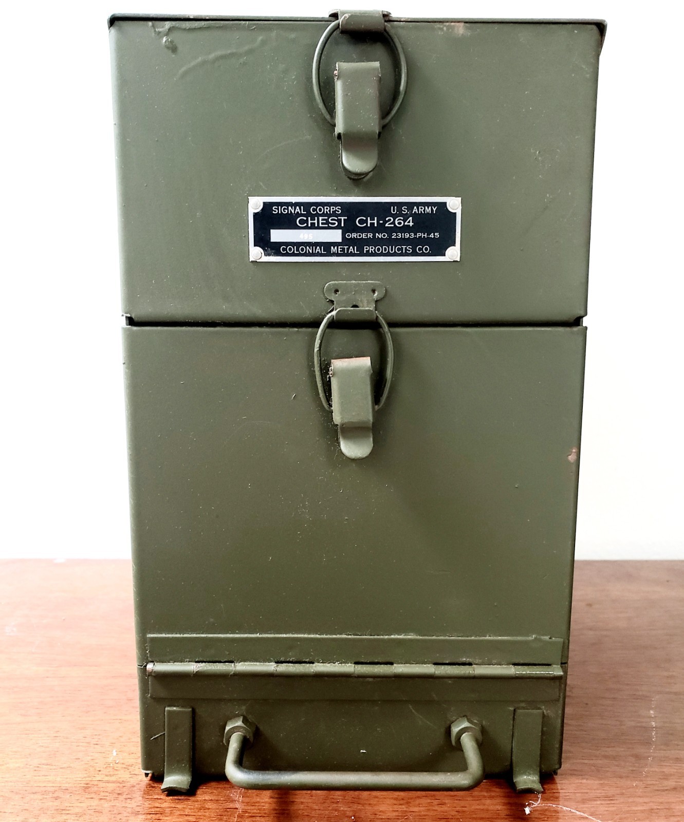 U.S. Army Signal Corps CH-264 Radio Spare Parts CHEST - WW2 - NEW OLD STOCK