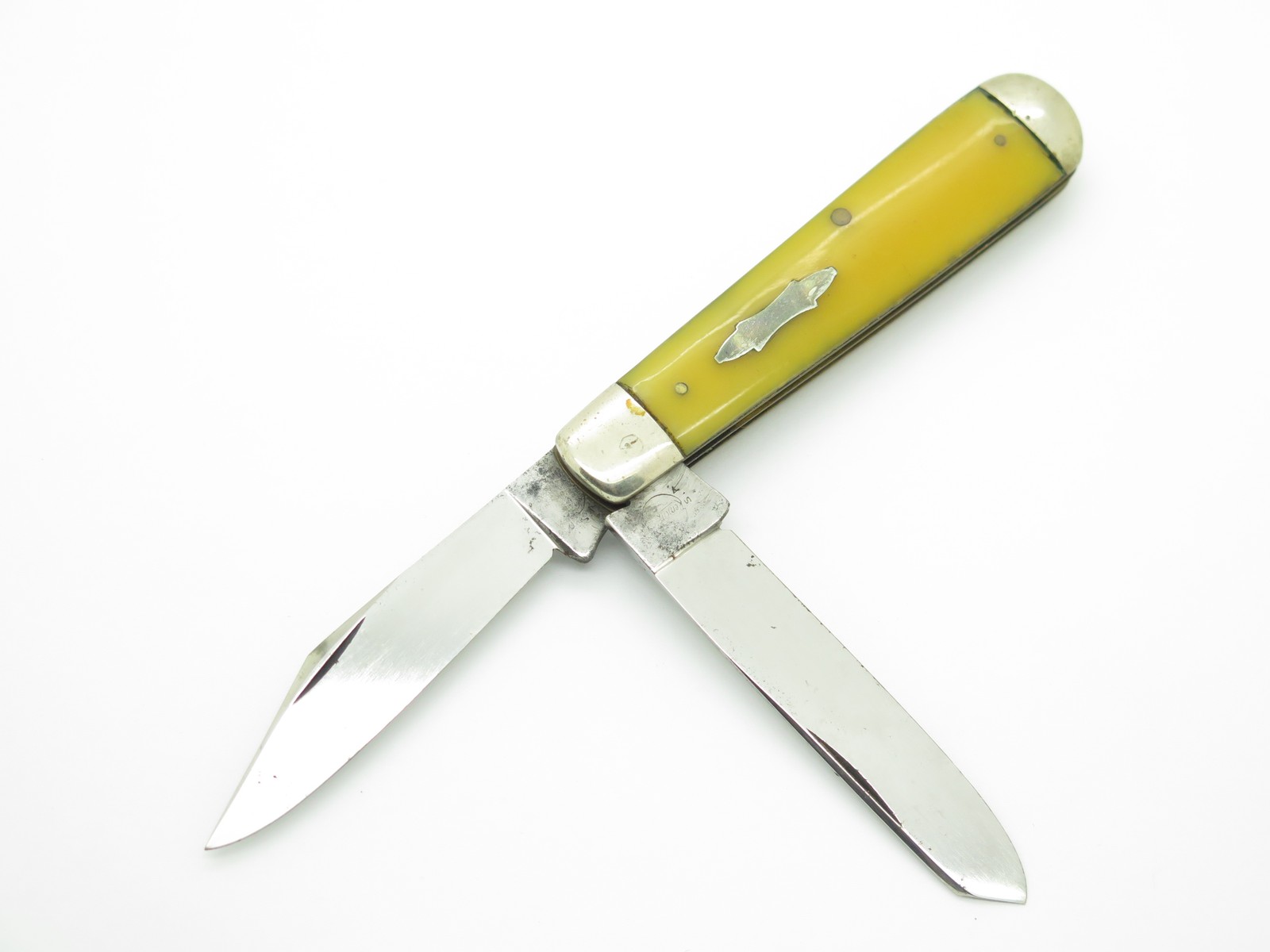 Vintage Remington UMC USA Yellow Handle Folding Pocket Jack Knife Vintage Remington UMC USA Yellow Handle Folding Pocket Jack Knife