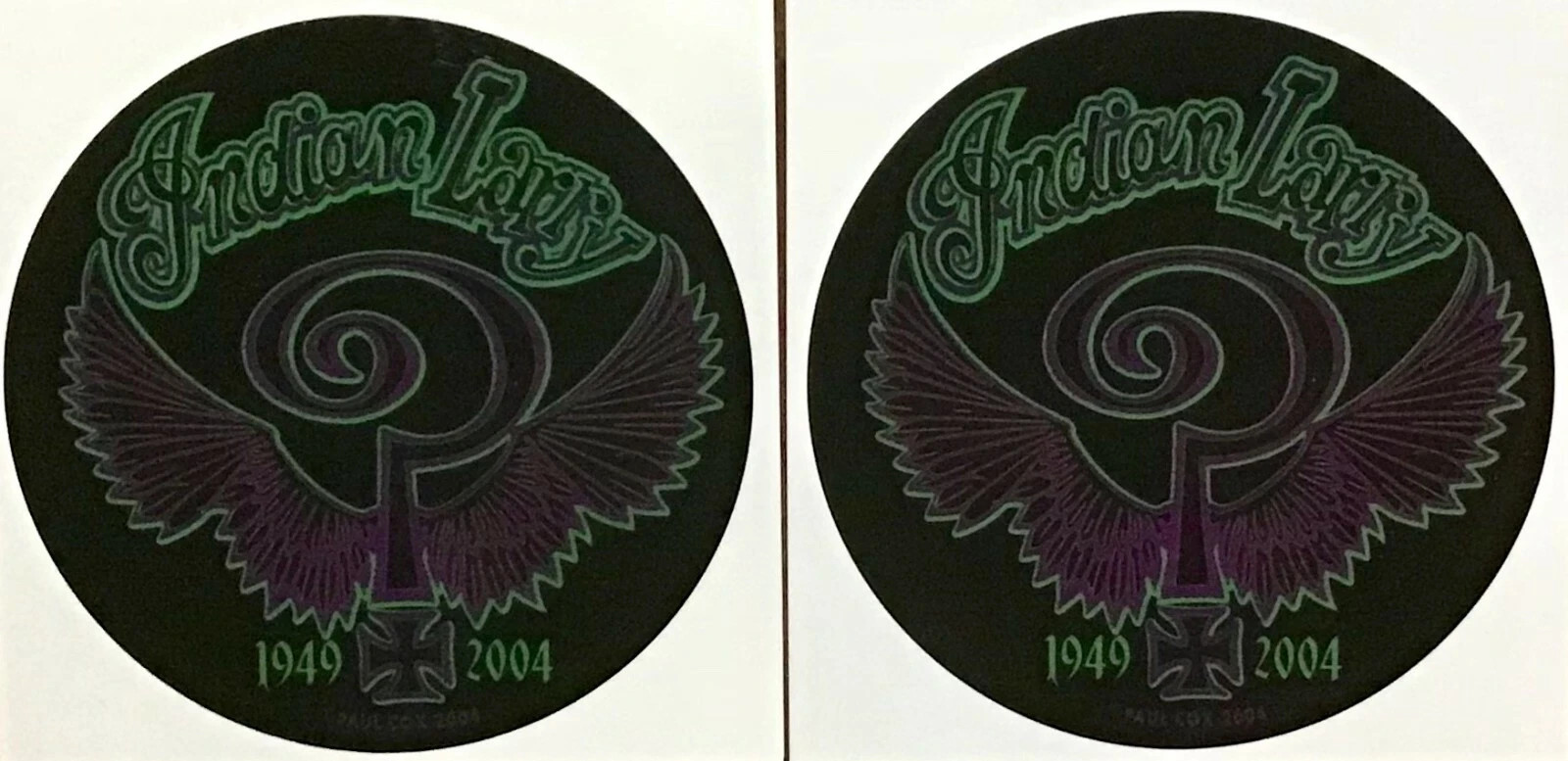 2-INDIAN LARRY HOT ROD BIKER MOTORCYCLES TOOLS GUNS STICKERS 4 in. 2-INDIAN LARRY HOT ROD BIKER MOTORCYCLES TOOLS GUNS STICKERS 4 in.