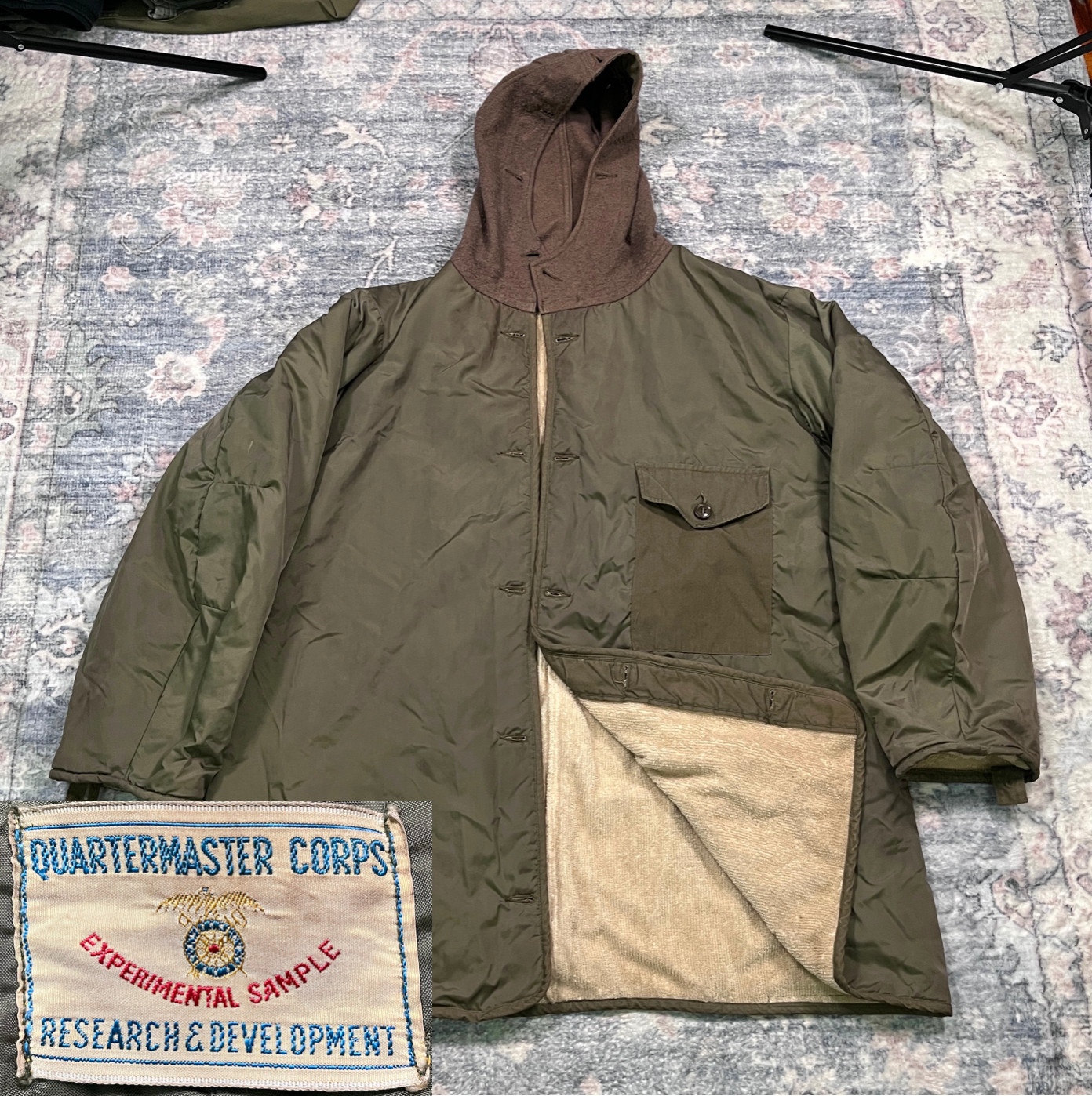 RARE US Quartermaster Corps Experimental Sample Liner Jacket Army USAF Terry VTG RARE US Quartermaster Corps Experimental Sample Liner Jacket Army USAF Terry VTG