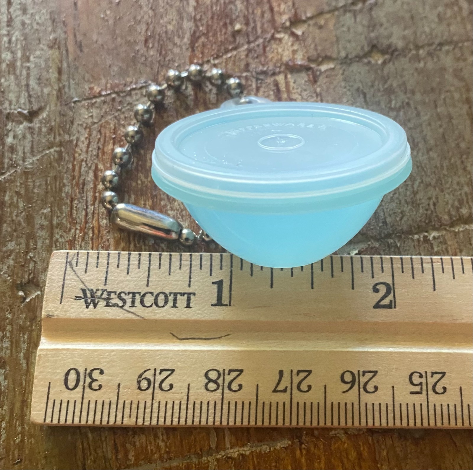 NEW Vintage 1307 Tupperware keychain mini wonderlier Bowl Key Ring Teal Adorbs NEW Vintage 1307 Tupperware keychain mini wonderlier Bowl Key Ring Teal Adorbs