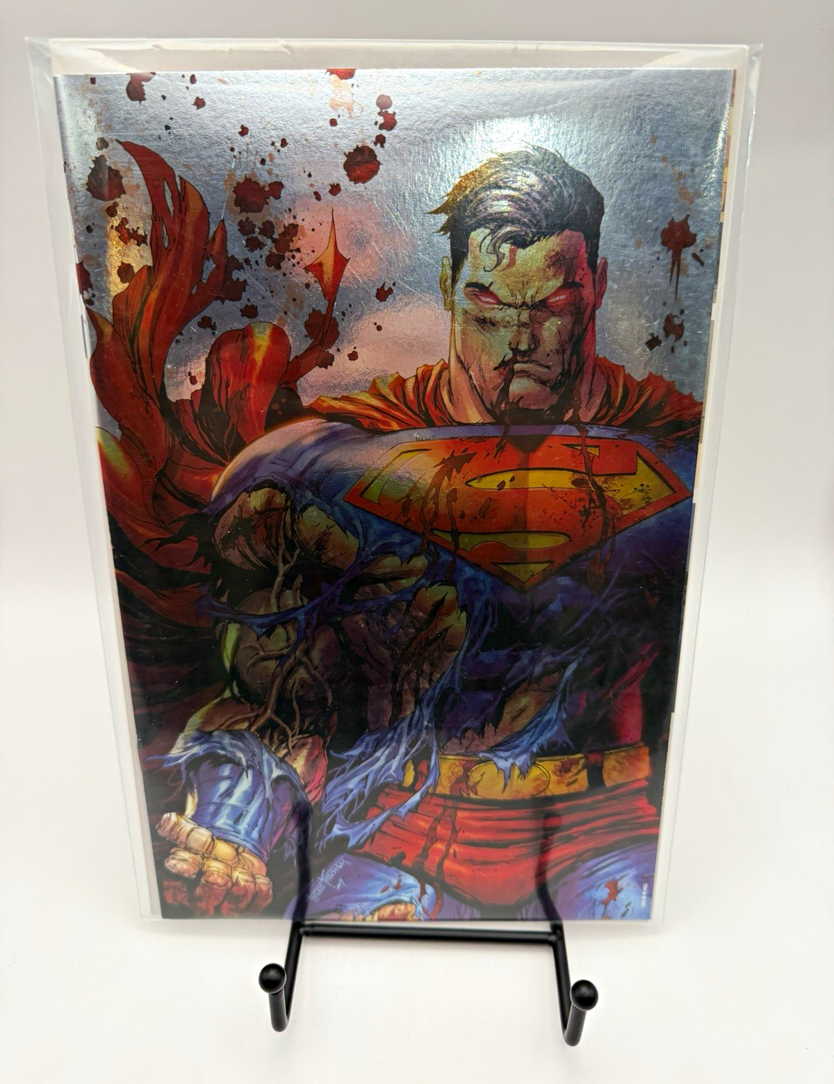 Superman 4 SDCC 2023 Virgin Foil Battle Damage Tyler Kirkham SDCC Exclusive Foil Superman 4 SDCC 2023 Virgin Foil Battle Damage Tyler Kirkham SDCC Exclusive Foil