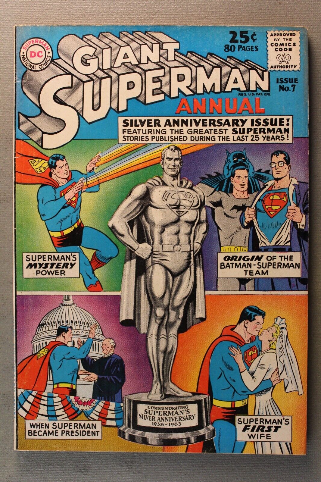 GIANT SUPERMAN ANNUAL No. 7 *1963* Silver Anniversary Issue ~ 1938-1963 ~ Solid
