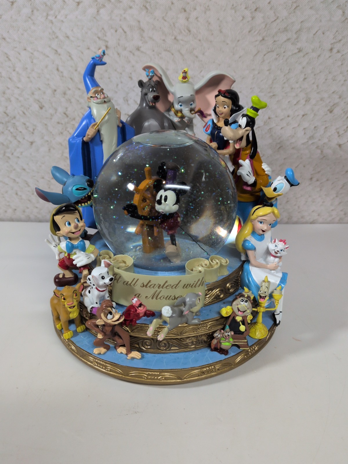 *RARE* 2008 Disney Parks "It All Started With A Mouse" Musical Snow Globe