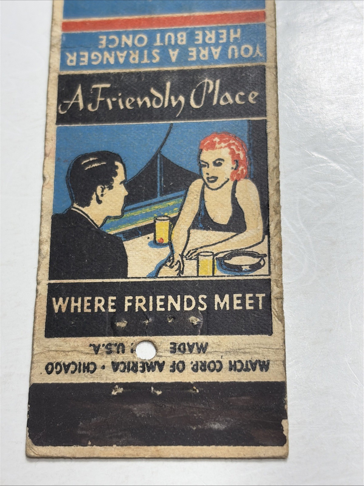 Matchbook Cover Charleroi Pennsylvania Loom 103 Liquor Wine couple Man Lady Matchbook Cover Charleroi Pennsylvania Loom 103 Liquor Wine couple Man Lady