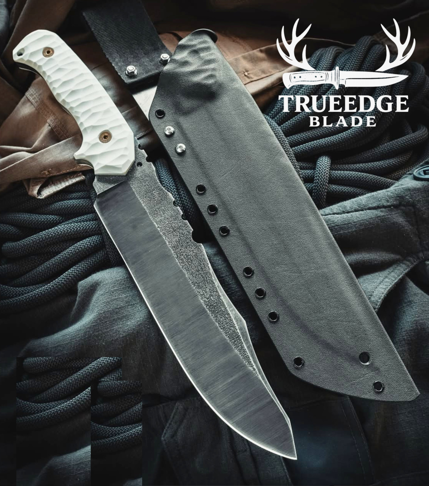 TRUEEDGEBLADE GODFATHER Predator Edition–White G10 Handmade Collector Gift Piece TRUEEDGEBLADE GODFATHER Predator Edition–White G10 Handmade Collector Gift Piece