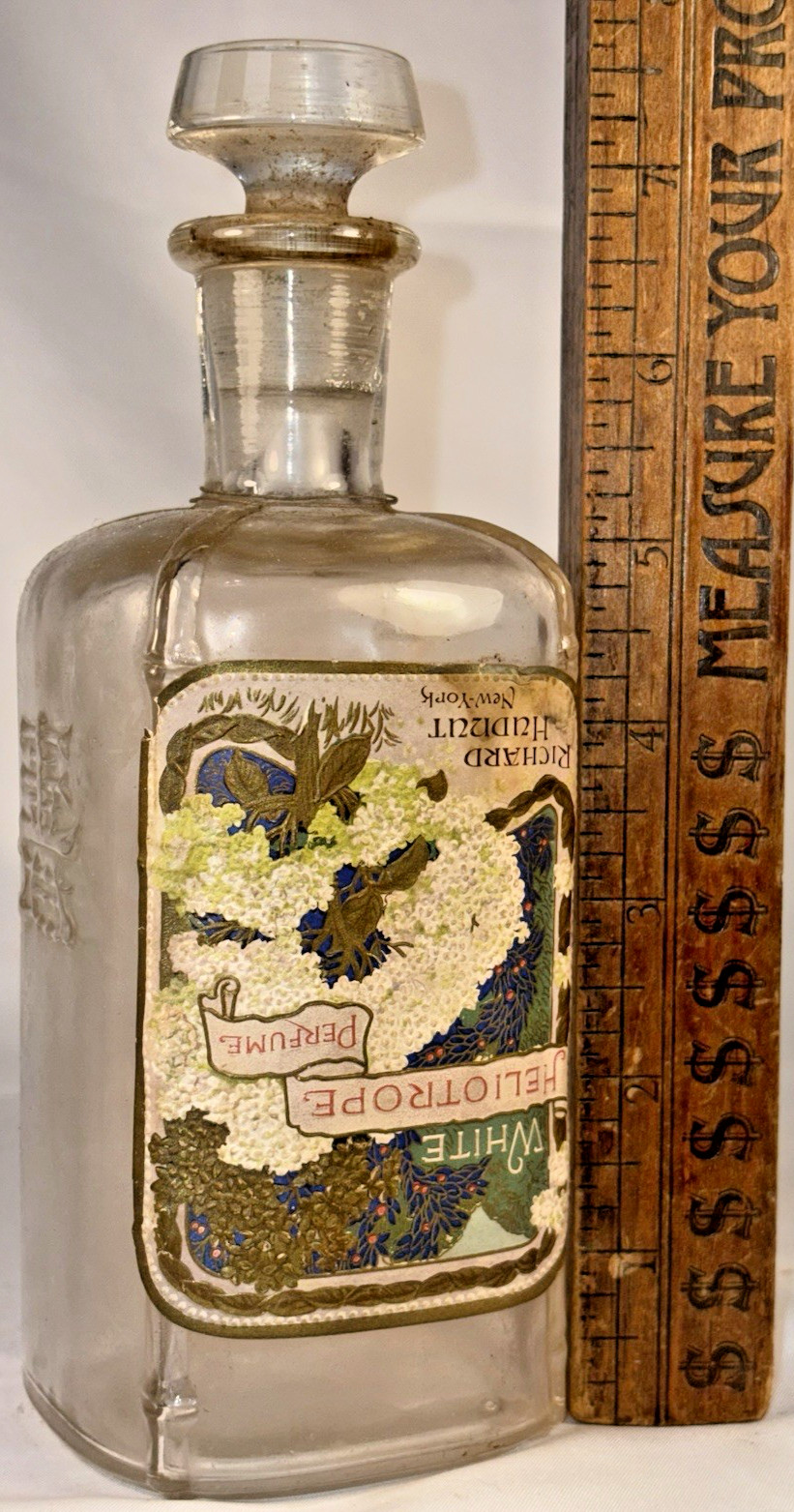 RARE 1880S RICHARD HUDNUT PERFUME JAPANESE YOKOHAMA EMBOSSED LABELED BOTTLE WOW RARE 1880S RICHARD HUDNUT PERFUME JAPANESE YOKOHAMA EMBOSSED LABELED BOTTLE WOW