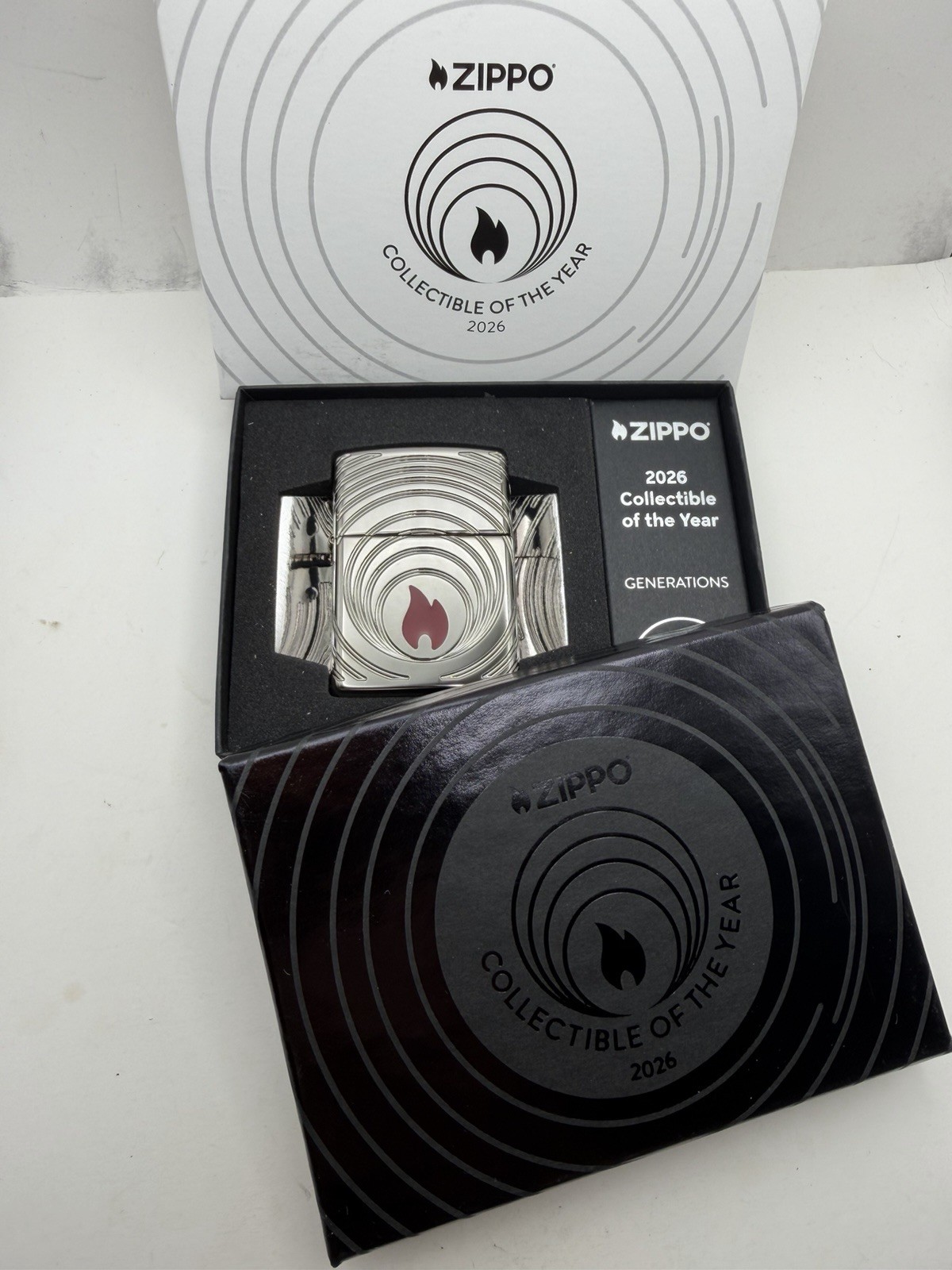 2026 COTY Collectible Of The Year Deep Carve Black Ice Armor Zippo Lighter #400 2026 COTY Collectible Of The Year Deep Carve Black Ice Armor Zippo Lighter #400