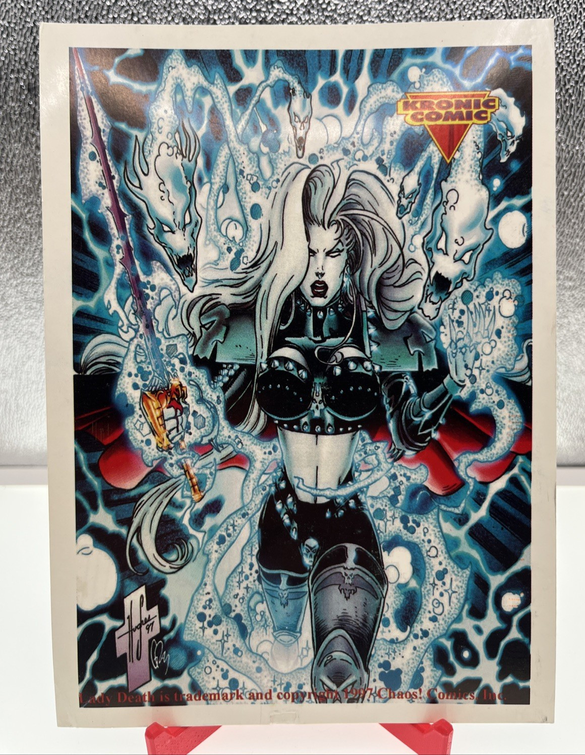 chaos comics 1997 1998 Lady Death Kronic Comic Postcard Grand Opening 5x7" chaos comics 1997 1998 Lady Death Kronic Comic Postcard Grand Opening 5x7"