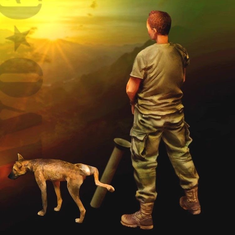 Unpainted 1/35 Resin Model WWII Military Soldiers peeing with dogs 586# Unpainted 1/35 Resin Model WWII Military Soldiers peeing with dogs 586#