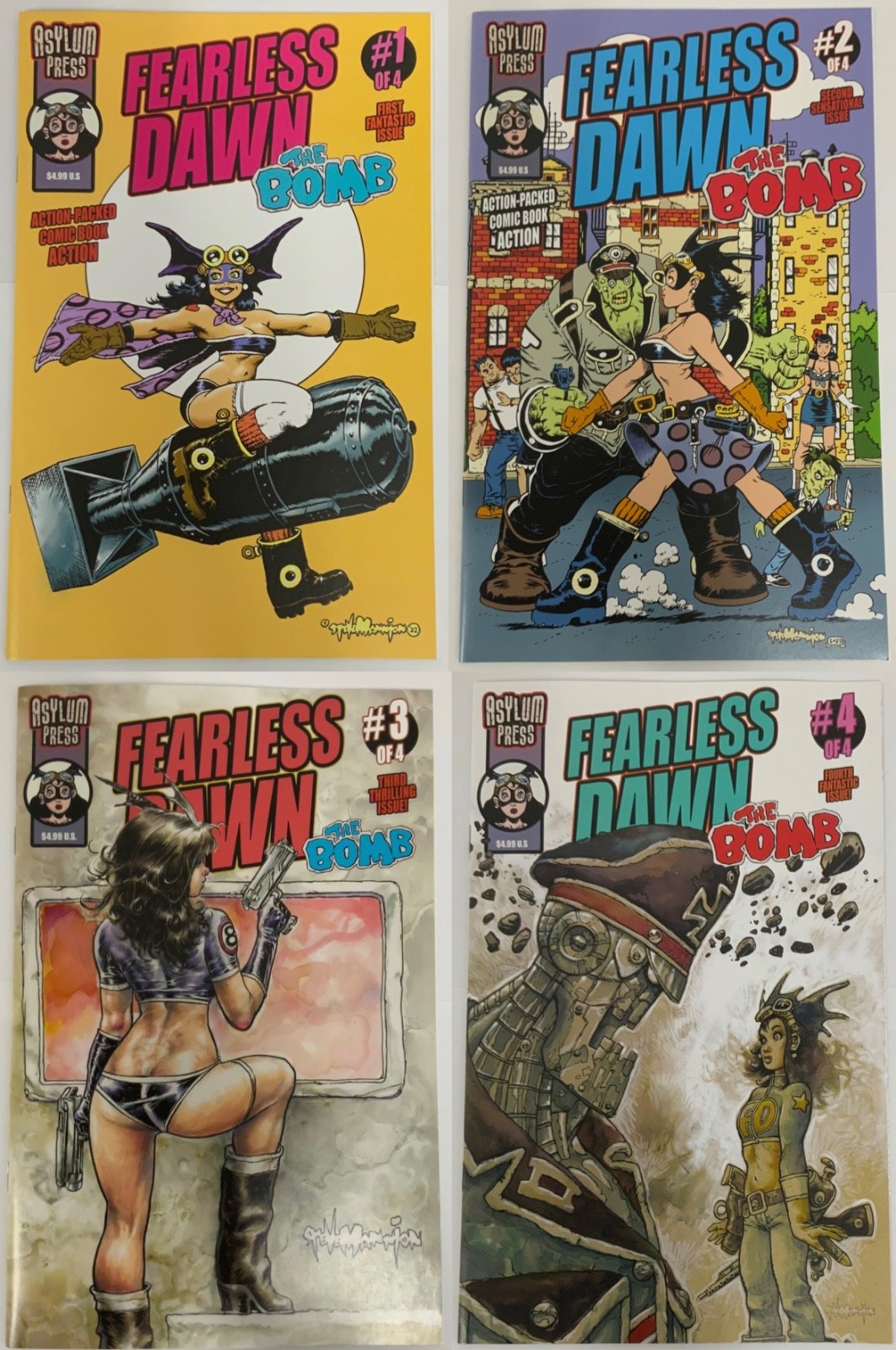 Complete Set of Fearless Dawn The Bomb 1 2 3 4 All Cover A Asylum Press Complete Set of Fearless Dawn The Bomb 1 2 3 4 All Cover A Asylum Press