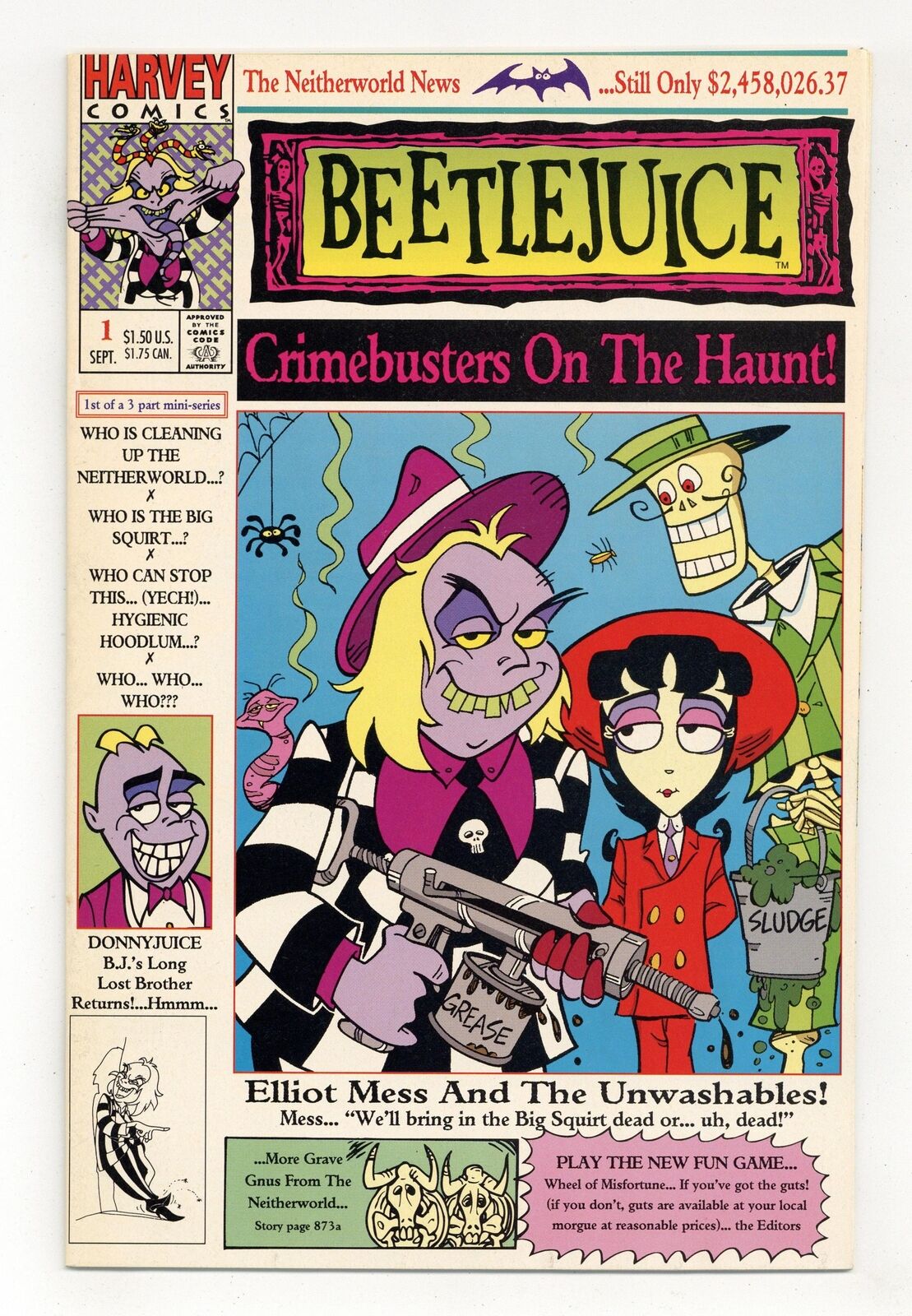Beetlejuice Crimebusters on the Haunt #1 FN 6.0 1992