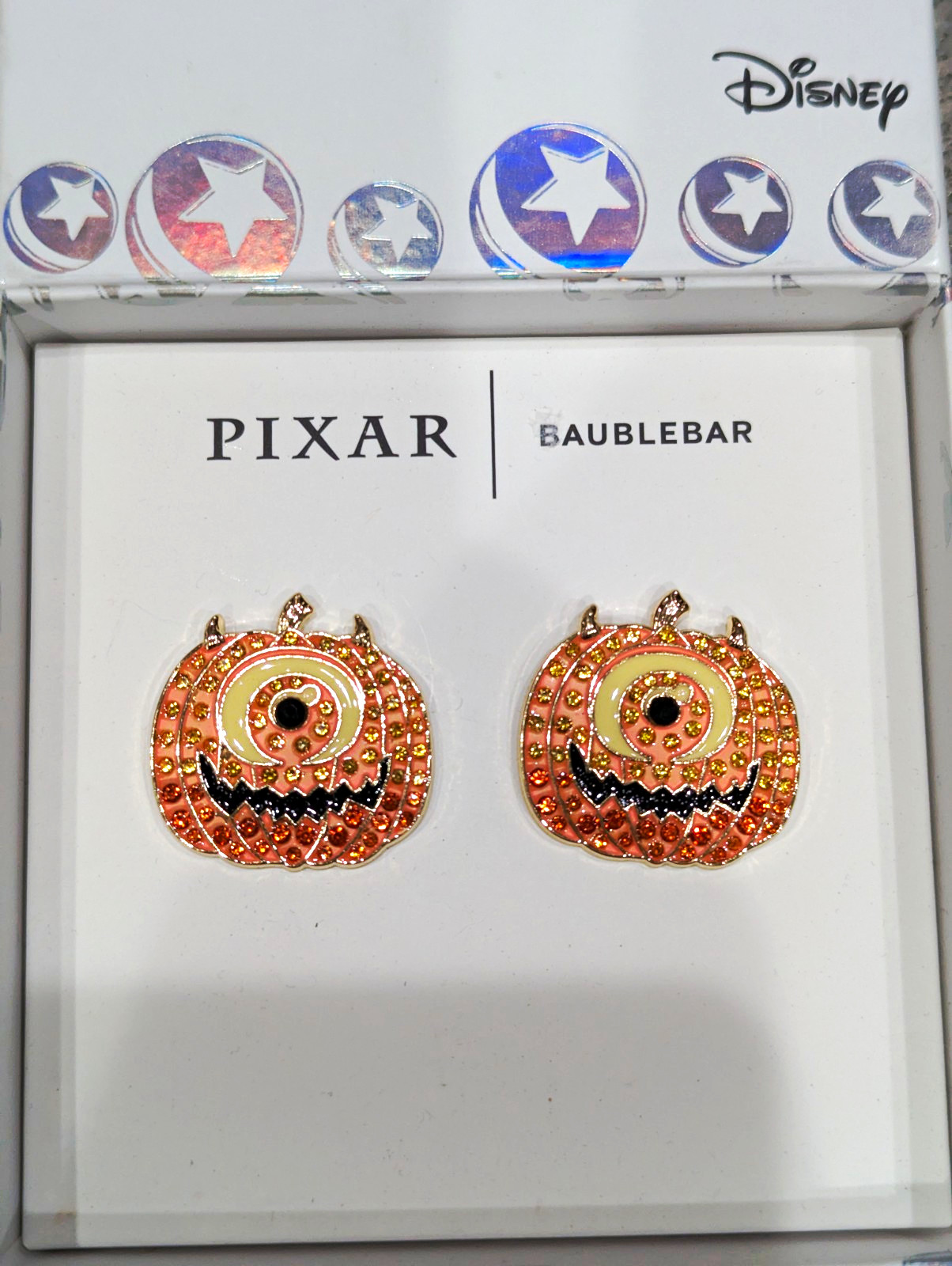 BaubleBar Disney Pixar Monsters, Inc. Mike Wazowski Pumpkin Stud Earrings BaubleBar Disney Pixar Monsters, Inc. Mike Wazowski Pumpkin Stud Earrings