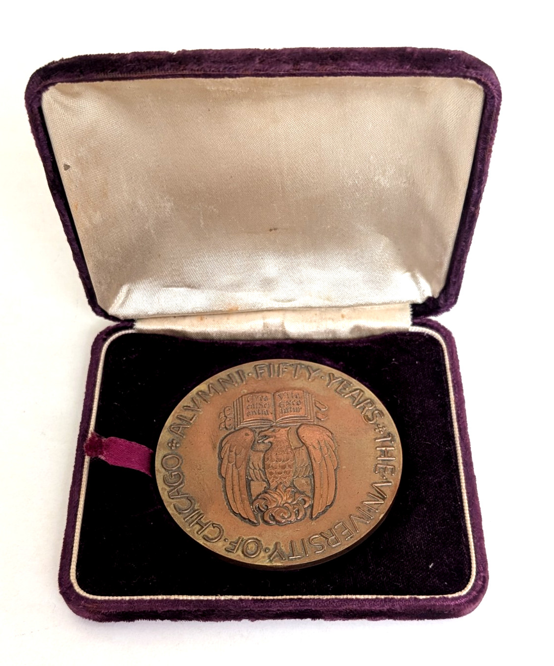 Vtg University of Chicago Bronze 50 Year Alumni Medallion, Annie Adams Harper Vtg University of Chicago Bronze 50 Year Alumni Medallion, Annie Adams Harper
