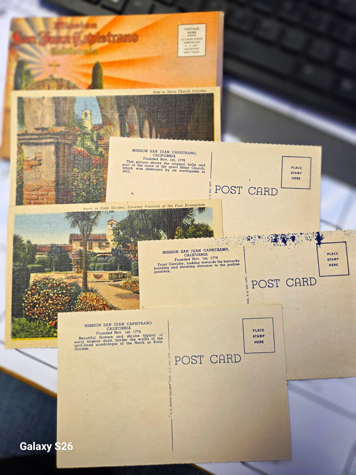Mission San Juan Capistrano San Juan Capistrano CA Linen Postcard Lot Unposted Mission San Juan Capistrano San Juan Capistrano CA Linen Postcard Lot Unposted