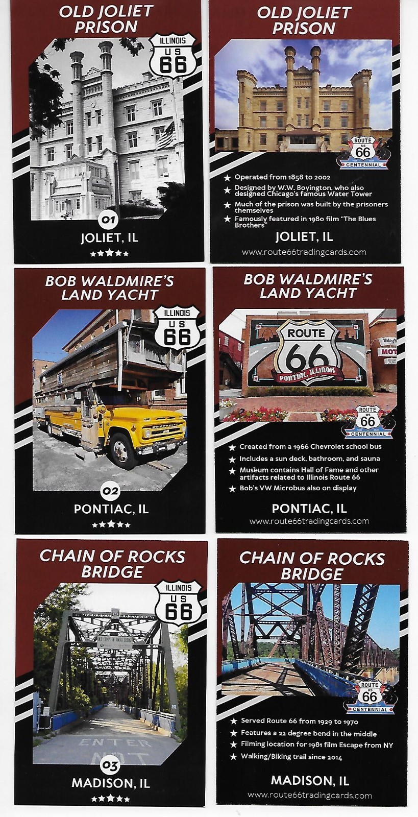 Route 66 Trading Card complete 27 card Centennial set IL,MO,KS,OK,TX,NM,AZ,CA Route 66 Trading Card complete 27 card Centennial set IL,MO,KS,OK,TX,NM,AZ,CA