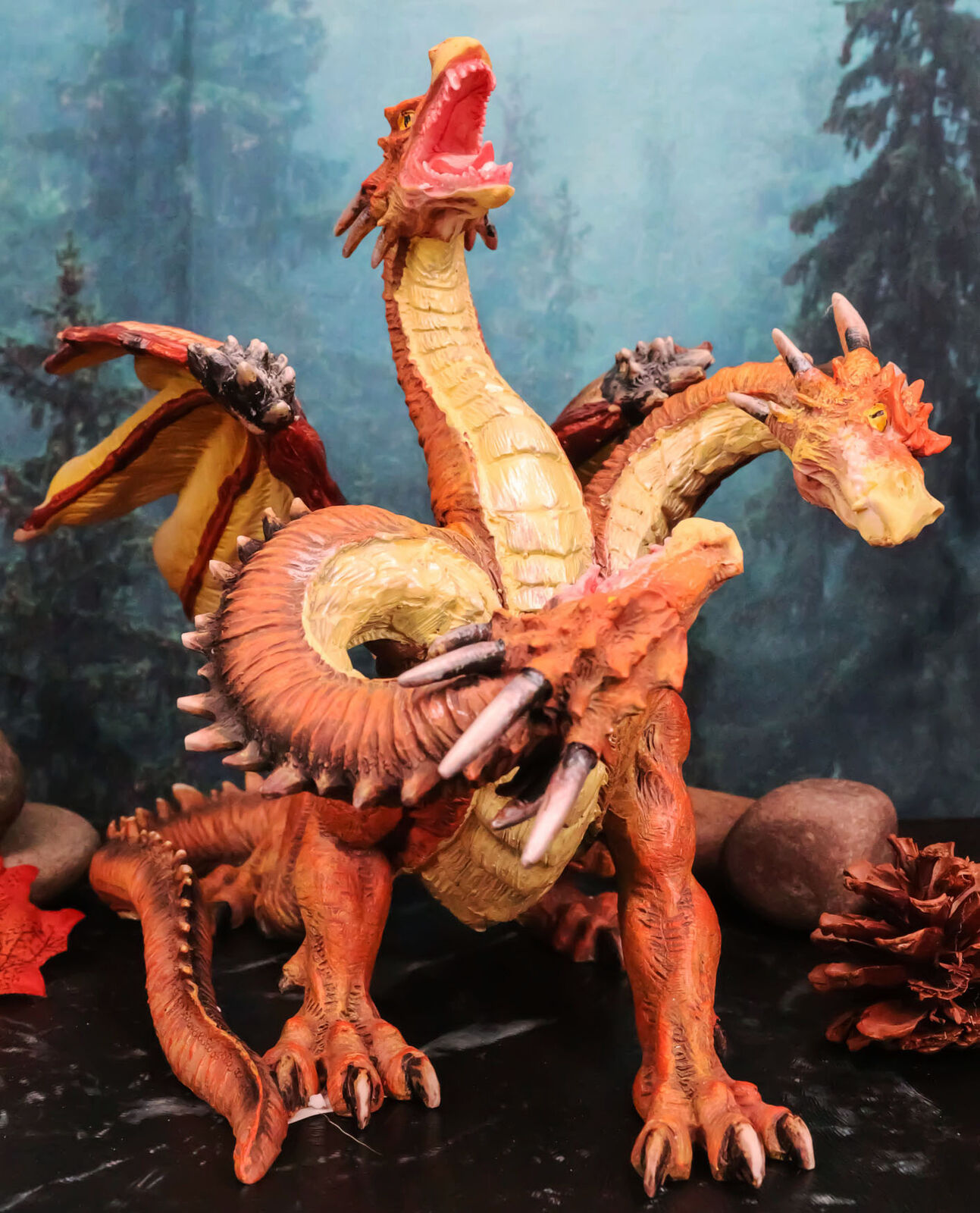 Labors Of Hercules 3 Headed Hydra Dragon Behemoth Attacking Fantasy Figurine