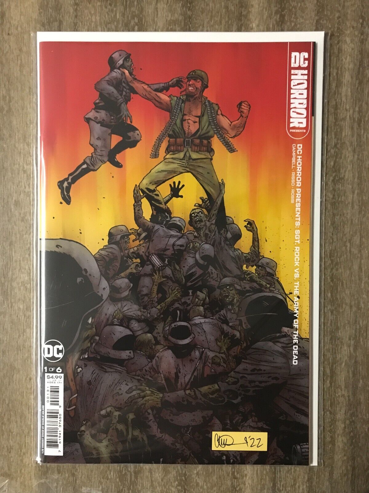 DC Horror Presents Sgt Rock Vs the Army of the Dead #1 Adlard 1:25 Variant NM
