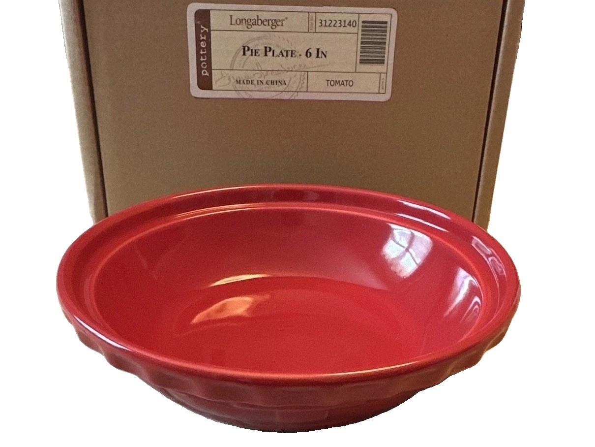 Still in the Box 📦 Longaberger 6 in Pie Plate in Tomato red 🍅 Still in the Box 📦 Longaberger 6 in Pie Plate in Tomato red 🍅