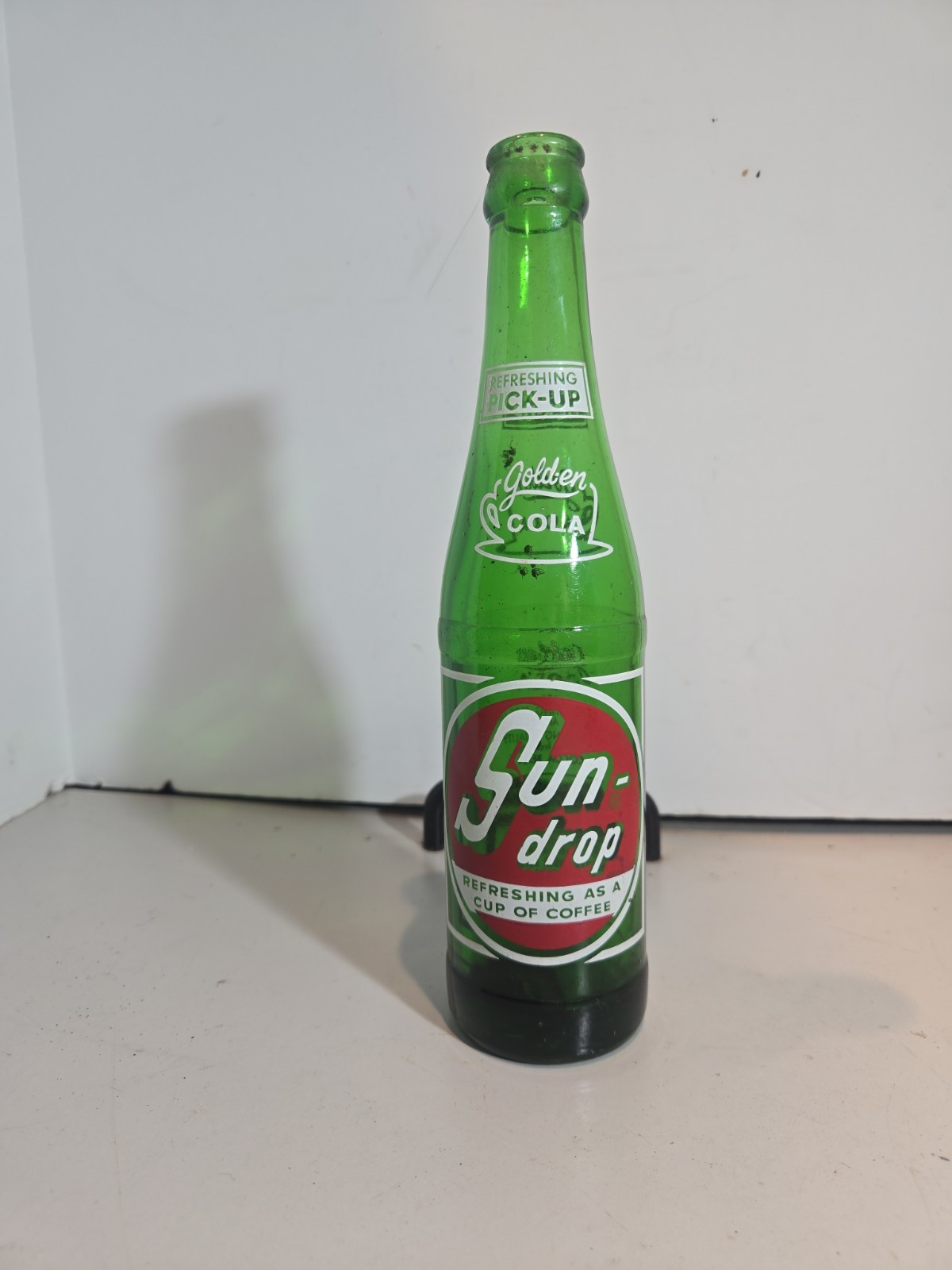 Vintage 1956 Sun Drop Cit-Rus Cola 9 Oz Green ACL Soda Bottle L-G 56 St Louis Vintage 1956 Sun Drop Cit-Rus Cola 9 Oz Green ACL Soda Bottle L-G 56 St Louis