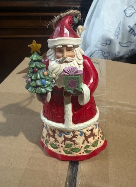 JIM SHORE HEARTWOOD CREEK SANTA WITH GIFTS HANGING ORNAMENT NEW JIM SHORE HEARTWOOD CREEK SANTA WITH GIFTS HANGING ORNAMENT NEW