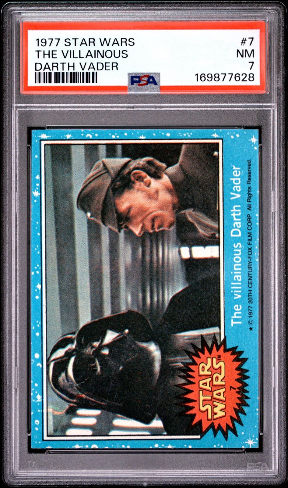 1977 TOPPS STAR WARS THE VILLAINOUS DARTH VADER #7 PSA 7 1977 TOPPS STAR WARS THE VILLAINOUS DARTH VADER #7 PSA 7