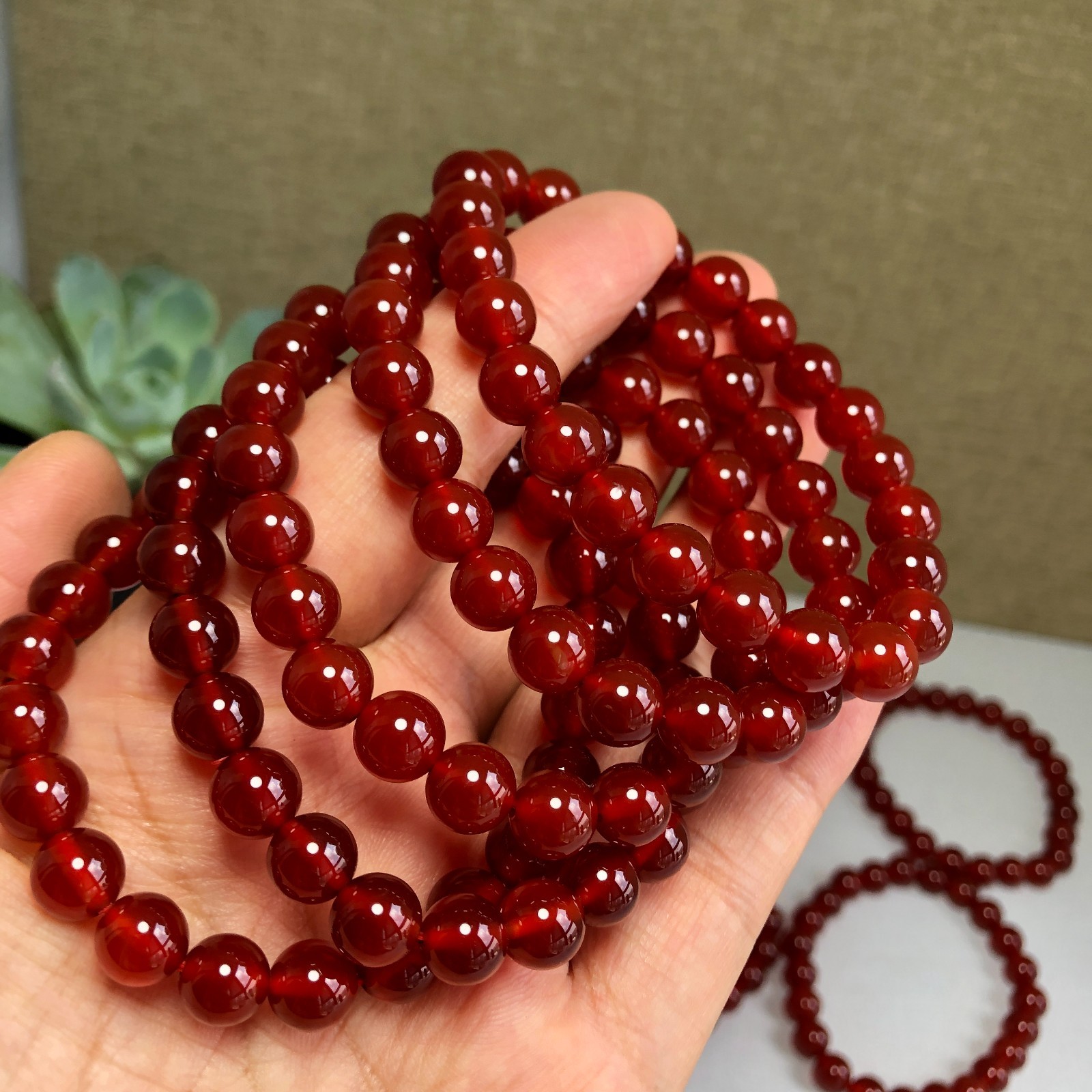 5Pcs Wholesal Natural Red Agate Stone bracelets Crystal ball sphere 8mm 5Pcs Wholesal Natural Red Agate Stone bracelets Crystal ball sphere 8mm